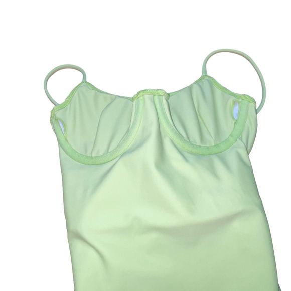 Jonathan SIMKHAI Noa Belted Underwire One Piece Swimsuit LIME XS - Picture 9 of 14